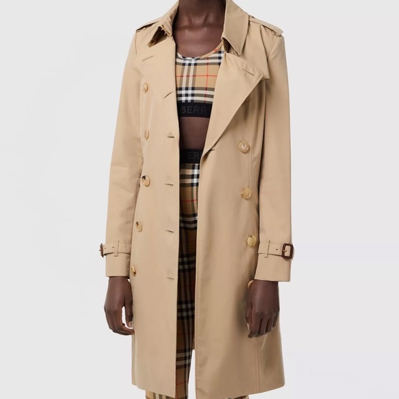 AUTHENTIC NWOT Burberry Chelsea Mid-Length Heritage Trench Coat US6 - Picture 11 of 12